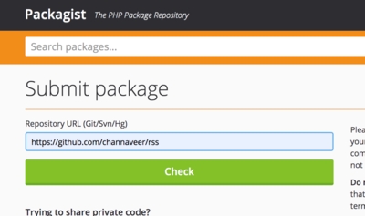 Submit Package In Packagist