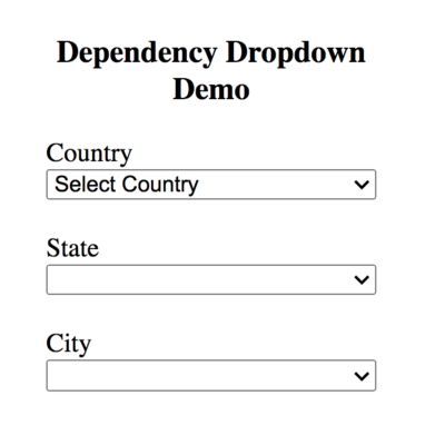 Dependency Dropdown Frontend Demo