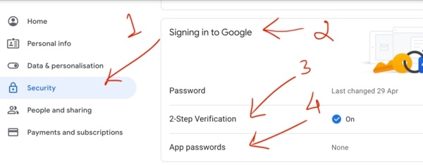 Securing App Passwords